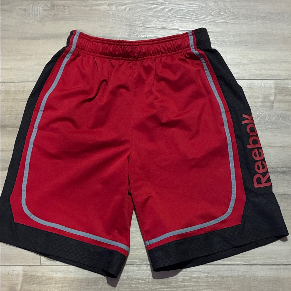 Reebok Red and Black Performance Basketball Shorts Size M